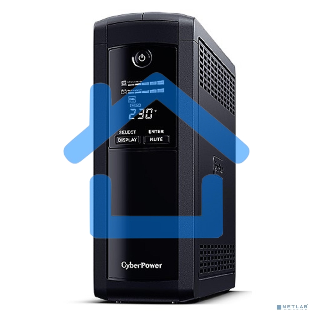 Источник бесперебойного питания UPS CyberPower VP1200ELCD Line-Interactive 1200VA/720W USB/RS-232/RJ11/45 (4 + 1 EURO)