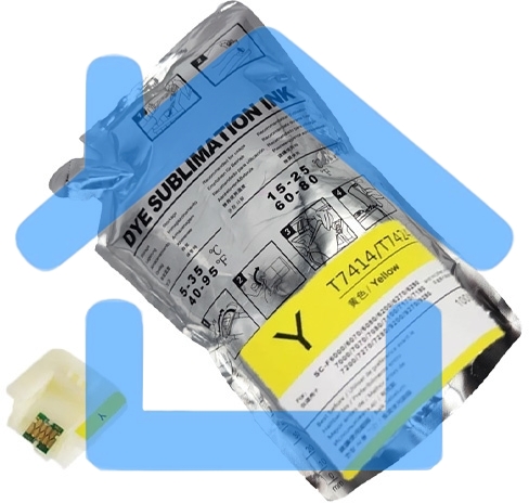 Картридж струйный Cactus CS-EPT7414 (T7414) желтый (1100 мл) для Epson SureColor SC-F6000/6200/7000