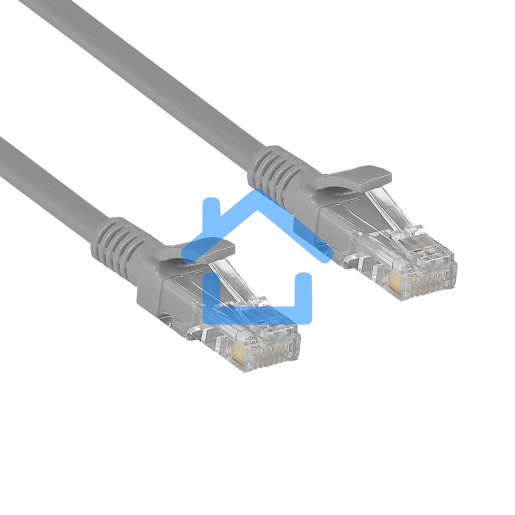 Патч-корд ExeGate UTP-RJ45-RJ45-5e-CU-50M-GY, UTP, cat.5e, 50м, медь, серый