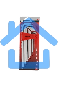 Набор ключей Matrix имбусовых torx 9шт: t10-t50 crv экстра-длин сатин.