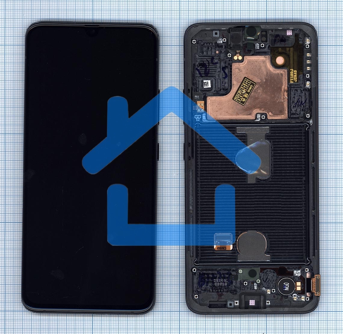 Дисплей для Samsung Galaxy A90 SM-A908F 5G черный с рамкой