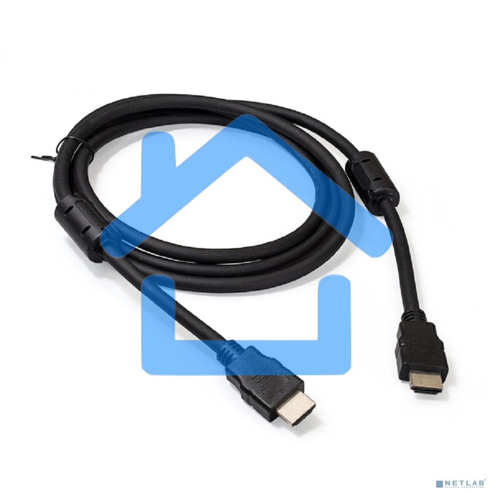 Кабель HDMI Exegate EX287723RUS EX-CC-HDMI2-1.8F (19M/19M, v2.0, 1,8м, 4K UHD, Ethernet, ферритовые кольца, позолоченные контакты)