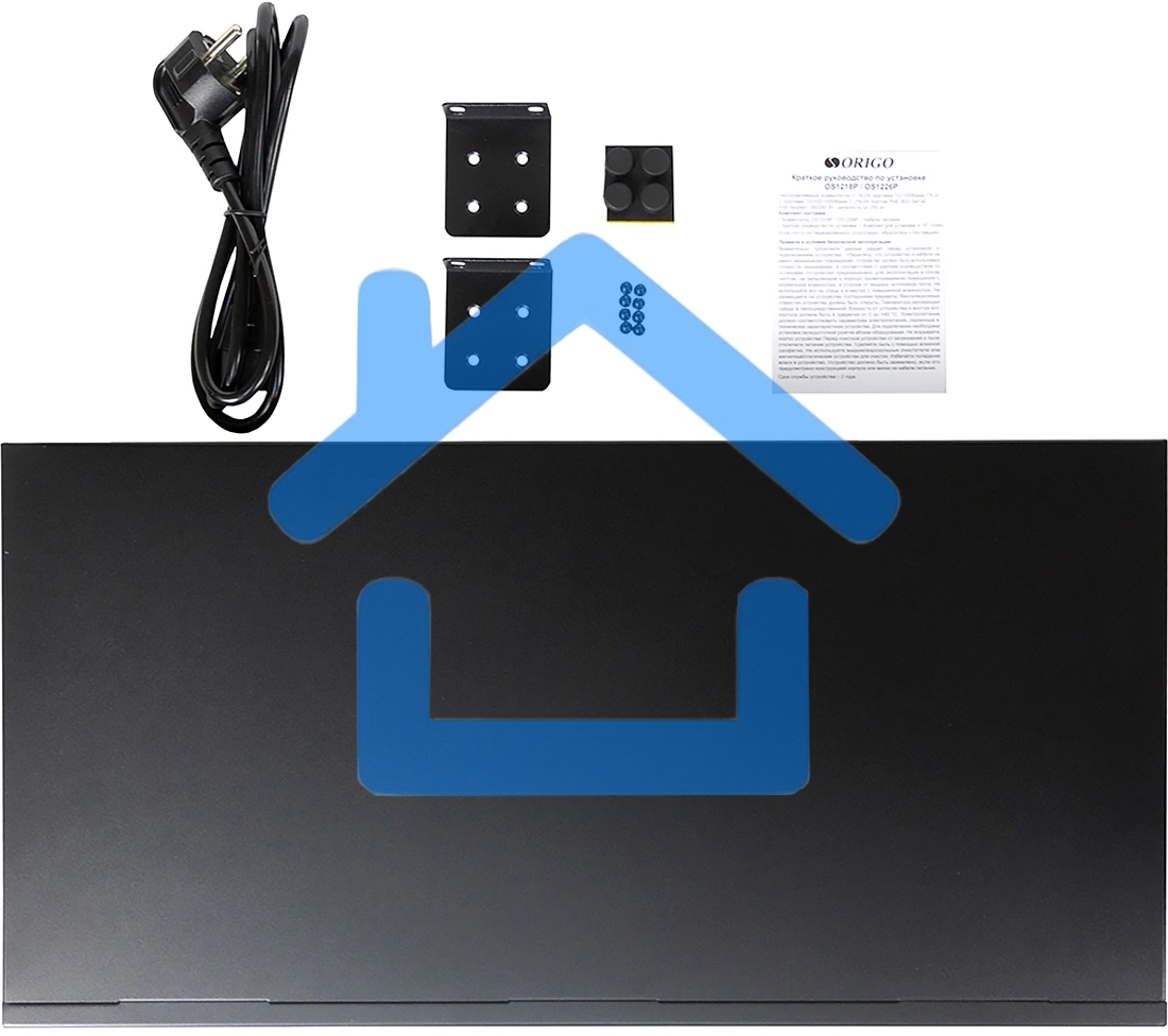 Неуправляемый PoE-коммутатор ORIGO OS1226P/285W/A1A 24x100Base-TX PoE+, 2x1000Base-T, PoE-бюджет 285 Вт, корпус металл