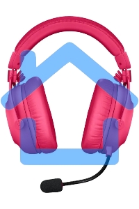 Игровая беспроводная гарнитура Logitech G Pro X 2 Wireless, розовый 981-001275