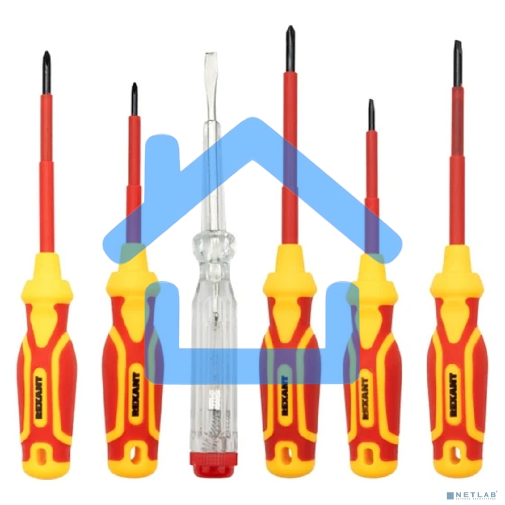 Набор диэлектрического инструмента Rexant RI-02, 11 предметов, до 1000 В, тканевый пенал