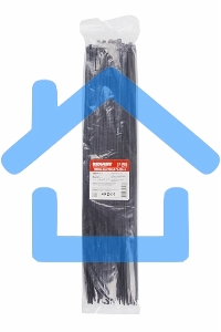 Хомут-стяжка кабельная нейлоновая Rexant 500 x4,8 мм, черная, упаковка 100 шт.