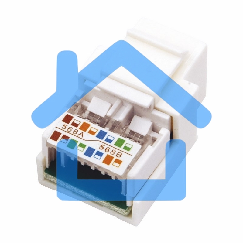 Модуль Rexant Keystone Jack RJ-45(8P8C), UTP неэкранированный, кат.5e, тип 180 градусов, белый