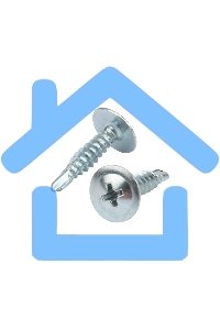 Саморез с прессшайбой KRANZ ПШС сверло 4.2х19, короб (250 шт./уп.)