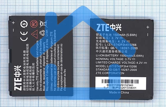 Аккумуляторная батарея Li3715T42P3h415266 для ZTE Z990 3.7V 5.55Wh