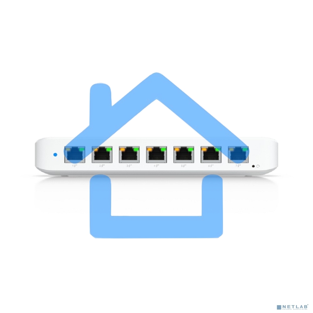 Коммутатор Ubiquiti UniFi Switch Ultra 60W PoE-коммутатор, 8х 1G RJ45, раздача 52 Вт
