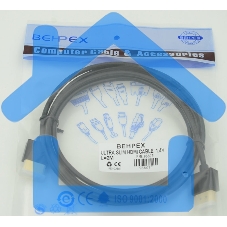 Кабель HDMI Gold Plated Connector, Ver1.4, Ultra Slim HDMI(19pin)/HDMI(19pin) (3м) феррит.кольца позолоченные контакты