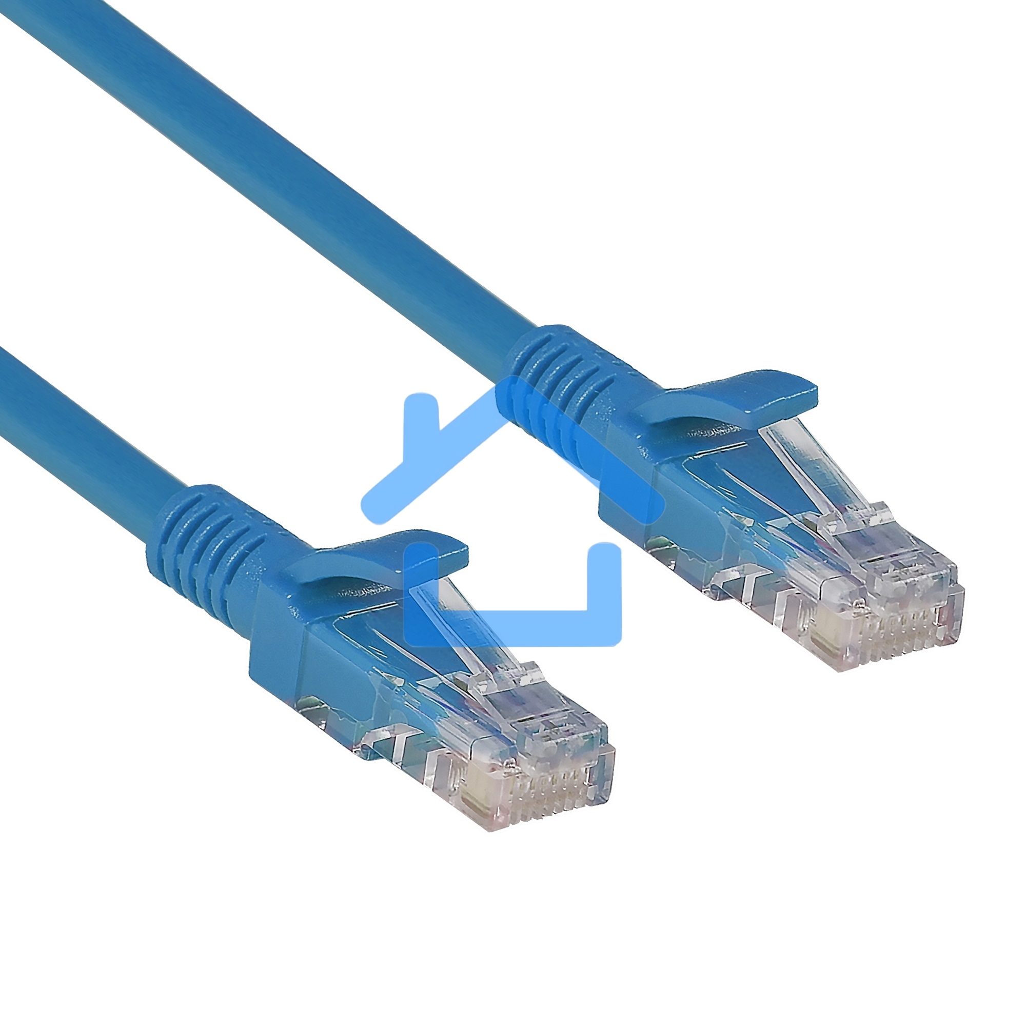 Патч-корд ExeGate UTP-RJ45-RJ45-C6-0,5M-BL, UTP, cat.6, 0,5м, синий