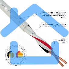 Кабель для пожарной сигнализации Rexant КПСВВнг(А)-LSLTx 1x2x0,50 мм², бухта 200 м
