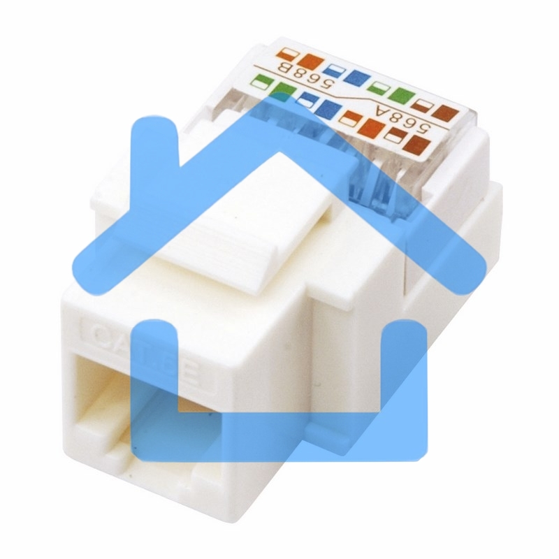 Модуль Rexant Keystone Jack RJ-45(8P8C), UTP неэкранированный, кат.5e, тип 180 градусов, белый