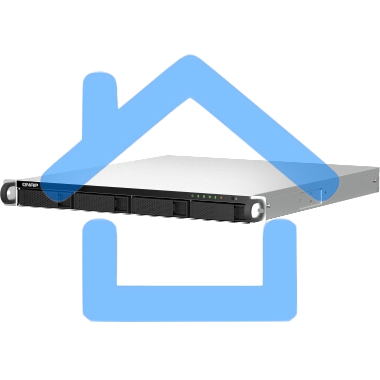 Сетевое хранилище SMB QNAP TS-464U-8G NAS 4 HDD trays, rackmount 1U, 1 PSU. 4-core Intel Celeron N5105/N5095 2.0-2.9 GHz, 8 Gb RAM MAX, 2x2.5GbE, 2xUSB 3.2 Gen 2 (10Gbps), 2xUSB 2.0, 1xHDMI, PCIe Gen 3 x2, W/o rail kit RAIL-B02