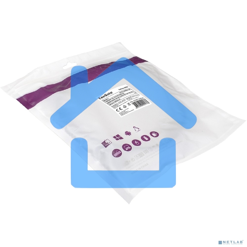 Кабель HDMI Exegate EX287723RUS EX-CC-HDMI2-1.8F (19M/19M, v2.0, 1,8м, 4K UHD, Ethernet, ферритовые кольца, позолоченные контакты)