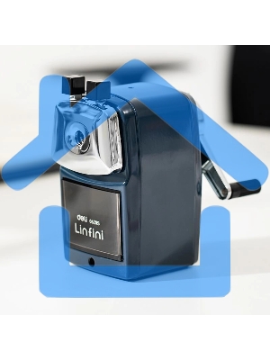 Точилка для карандашей механическая Deli E0620S, 1 отверстие, пластик, ассорти