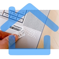 Картридж Brother TZ-ESE4 18 мм, 8 м, черный шрифт, белый фон, с ламинированной пломбировочной лентой, для BROTHER P-Touch