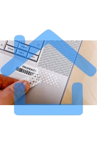 Картридж Brother TZ-ESE4 18 мм, 8 м, черный шрифт, белый фон, с ламинированной пломбировочной лентой, для BROTHER P-Touch