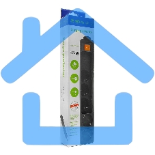 Сетевой фильтр Energenie Сетевой фильтр SPG5-C-5 1.5m 16А черный 