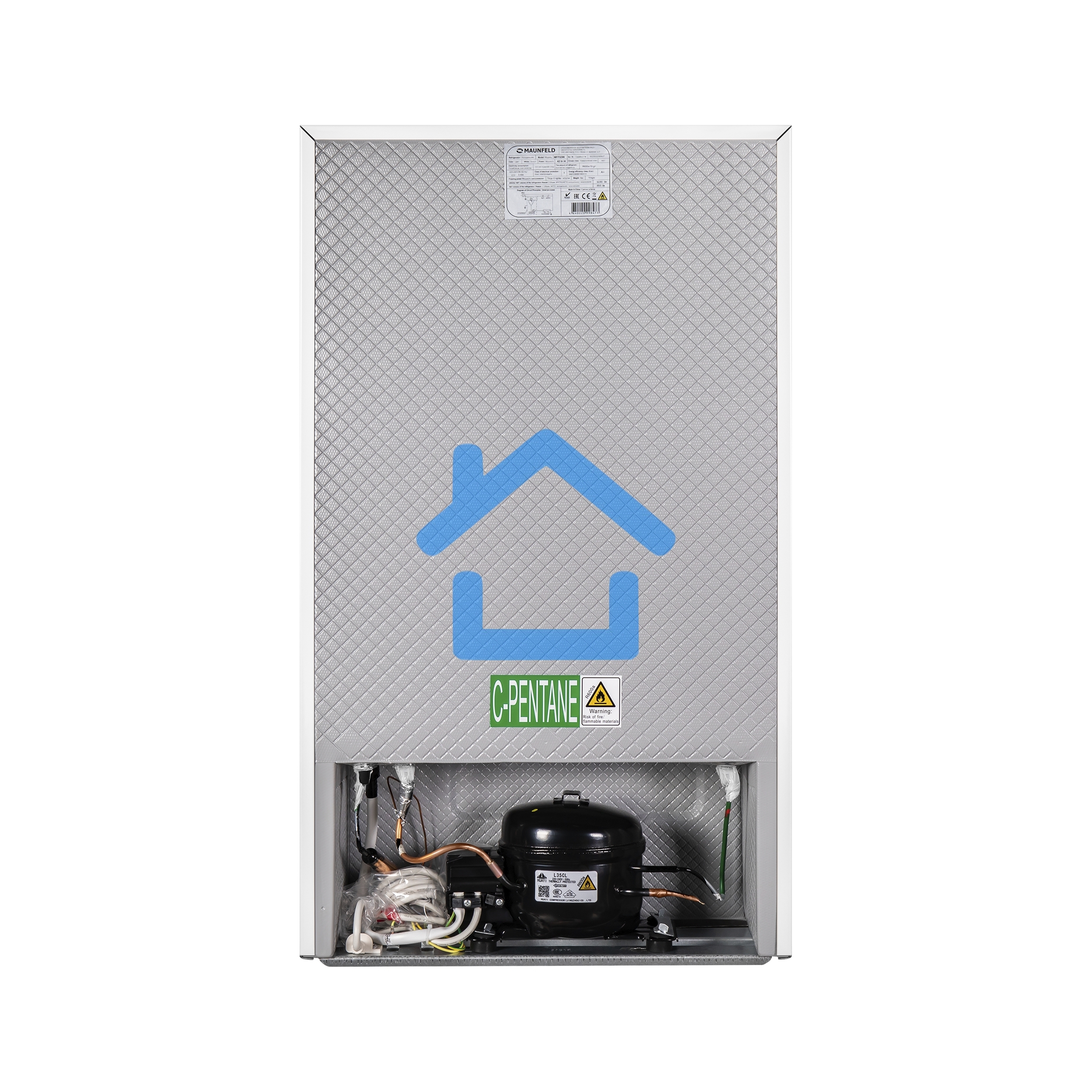 Холодильник Maunfeld MFF83W белый мат. однокамерный 85л