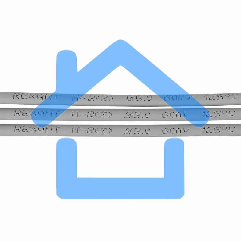 Термоусаживаемая трубка Rexant 5,0/2,5 мм, серая, упаковка 50 шт. по 1 м