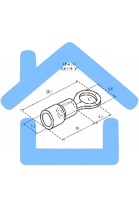 Наконечник кольцевой изолированный (НКИ ø 3.7 мм) 0.5-1.5 мм² (НКи 1.5-3.5) красный Rexant