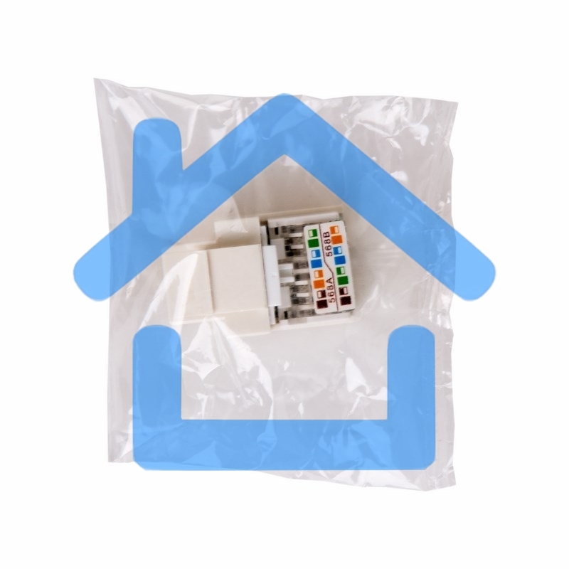 Модуль Rexant Keystone Jack RJ-45(8P8C), UTP неэкранированный, кат.5e, тип 180 градусов, белый