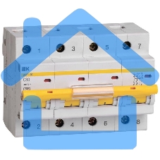 Выключатель автоматический модульный 4п C 80А 10кА ВА47-100 ИЭК MVA40-4-080-C