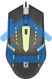 Мышь проводная Defender Hit MB-601 черный, 1200 dpi, USB, кнопки - 4