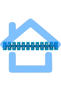 Клеммная винтовая колодка KВ-16 6-16, ток 30 A, полиэтилен синий Rexant (10 шт./уп.)