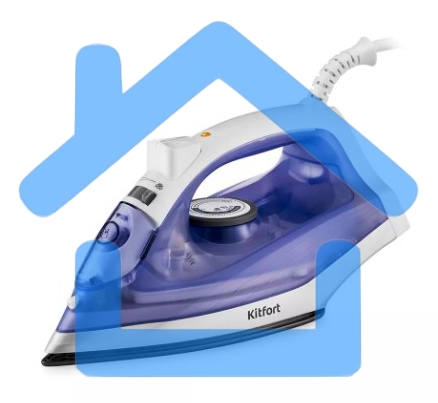 Утюг Kitfort KT-2603 1300Вт белый/фиолетовый