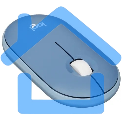 Мышь беспроводная Logitech Pebble M350 синий, 1000 dpi, радиоканал, Bluetooth, USB, кнопки - 3