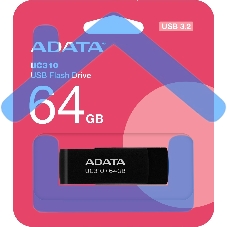 Флешка USB ADATA UC310 (UC310-64G-RBK), 64 Gb, USB 3.2, R/W 100/30, черный