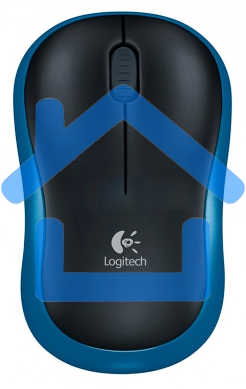 Мышь беспроводная Logitech M185 синий, 1000 dpi, радиоканал, USB, кнопки - 3