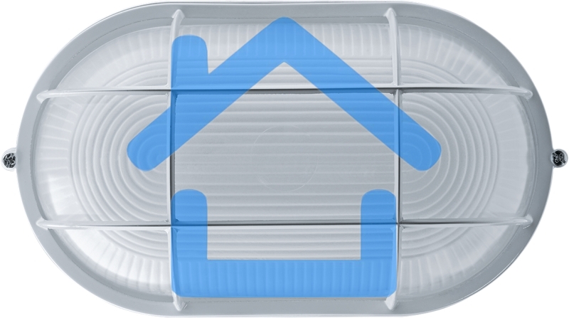 Светильник Navigator ЛОН NBL-O2-100-E27/WH 1х100Вт E27 IP54 (аналог НПБ 1202 бел. овал с решеткой 100Вт)