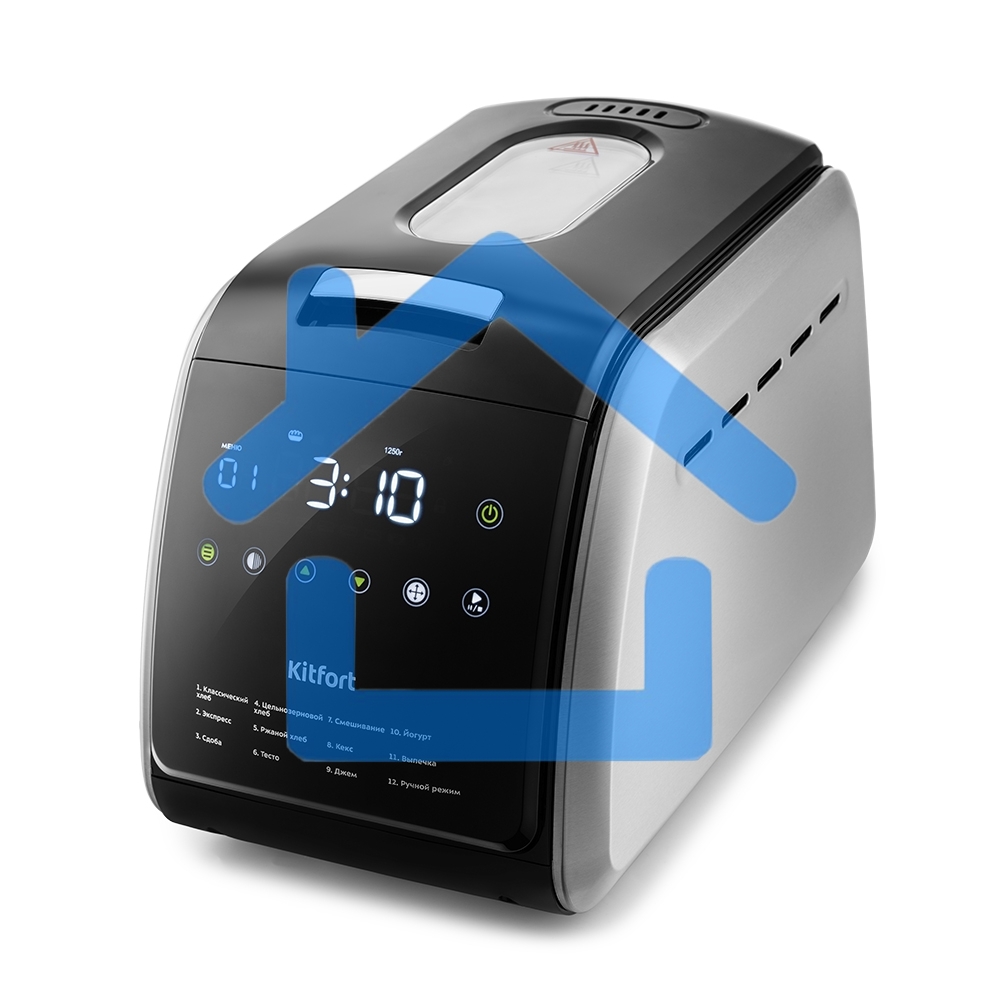 Хлебопечь Kitfort KT-305 черный/серебристый