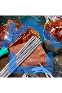 Припой пруток ПОС-61, Ø8мм, длина 400мм, ГОСТ 21931-76, олово 61%, свинец 39% (упак. 5 кг) Rexant