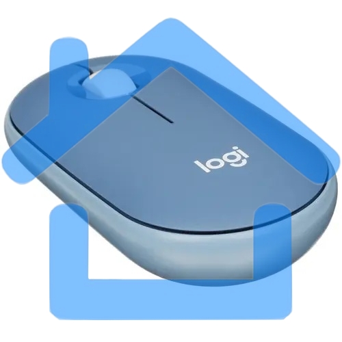 Мышь беспроводная Logitech Pebble M350 синий, 1000 dpi, радиоканал, Bluetooth, USB, кнопки - 3