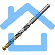 Сверло спиральное по металлу Denzel 5,5 x 93мм, Р6М5, Golden Tip