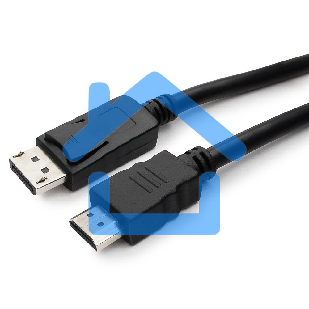 Кабель Cablexpert DisplayPort->HDMI, 7.5м, 20M/19M, черный, экран, пакет 
