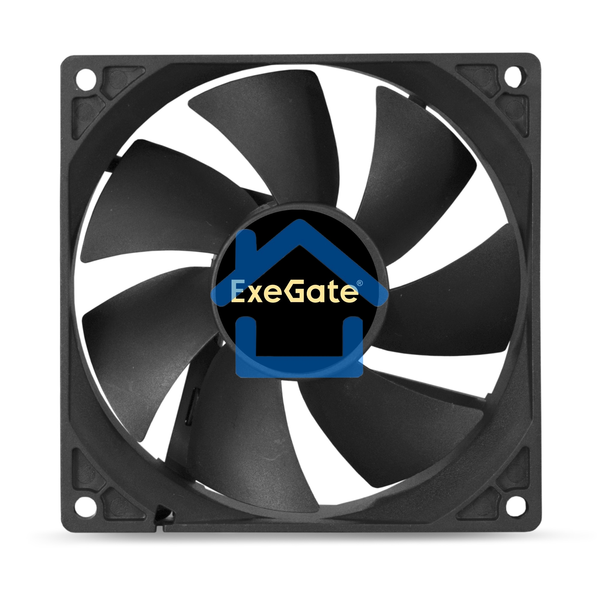 Вентилятор для корпуса ExeGate E09225H4P-PWM черный, 92 мм, 2000 об/мин, 26 дБ, 4 pin