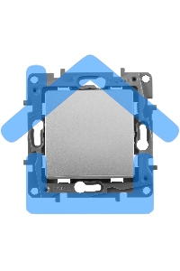 Выключатель 672414 Legrand Выключатель без фиксации (кнопка) с Н.О./Н.З. контактом - Etika Plus - 6 A - 250 В - алюминий