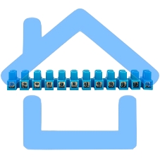 Клеммная винтовая колодка KВ-14 6-14, ток 20 A, полиэтилен синий Rexant (10 шт./уп.)