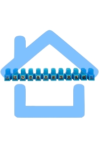 Клеммная винтовая колодка KВ-14 6-14, ток 20 A, полиэтилен синий Rexant (10 шт./уп.)