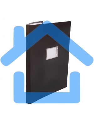 Папка с 20 прозрачными вкладками Бюрократ -BPV20A3BLACK A3, пластик, 0.8мм, черный