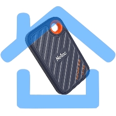 Внешний SSD Netac ZX20, 2TB, USB 3.2 Gen 2x2 Type-C, R/W 2000/1800, черный