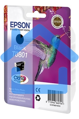Картридж струйный Epson C13T08014011 черный для Epson St Ph P50/PX660/PX720WD (330стр.)