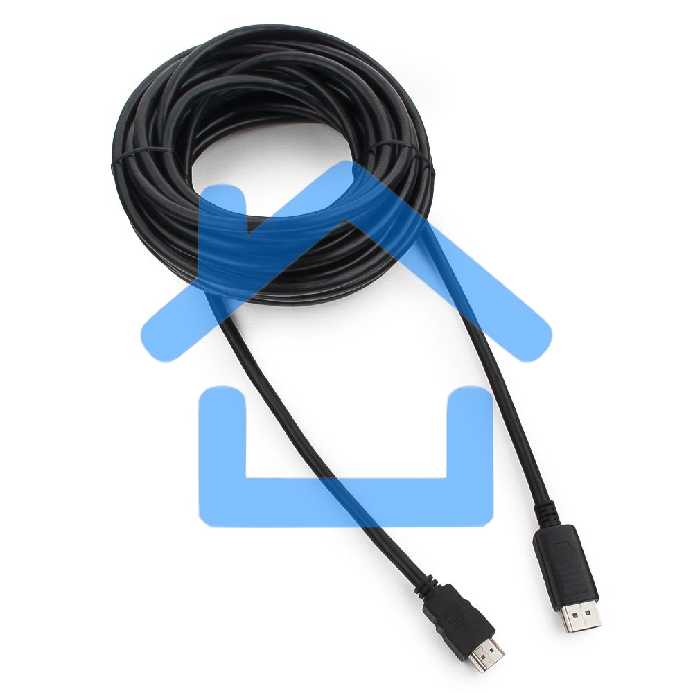 Кабель CablexpertDisplayPort->HDMI, 10м, 20M/19M, черный, экран, пакет