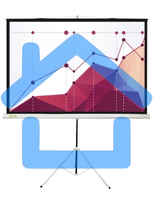 Экран Cactus 180x180см Triscreen CS-PST-180x180 1:1 напольный рулонный белый